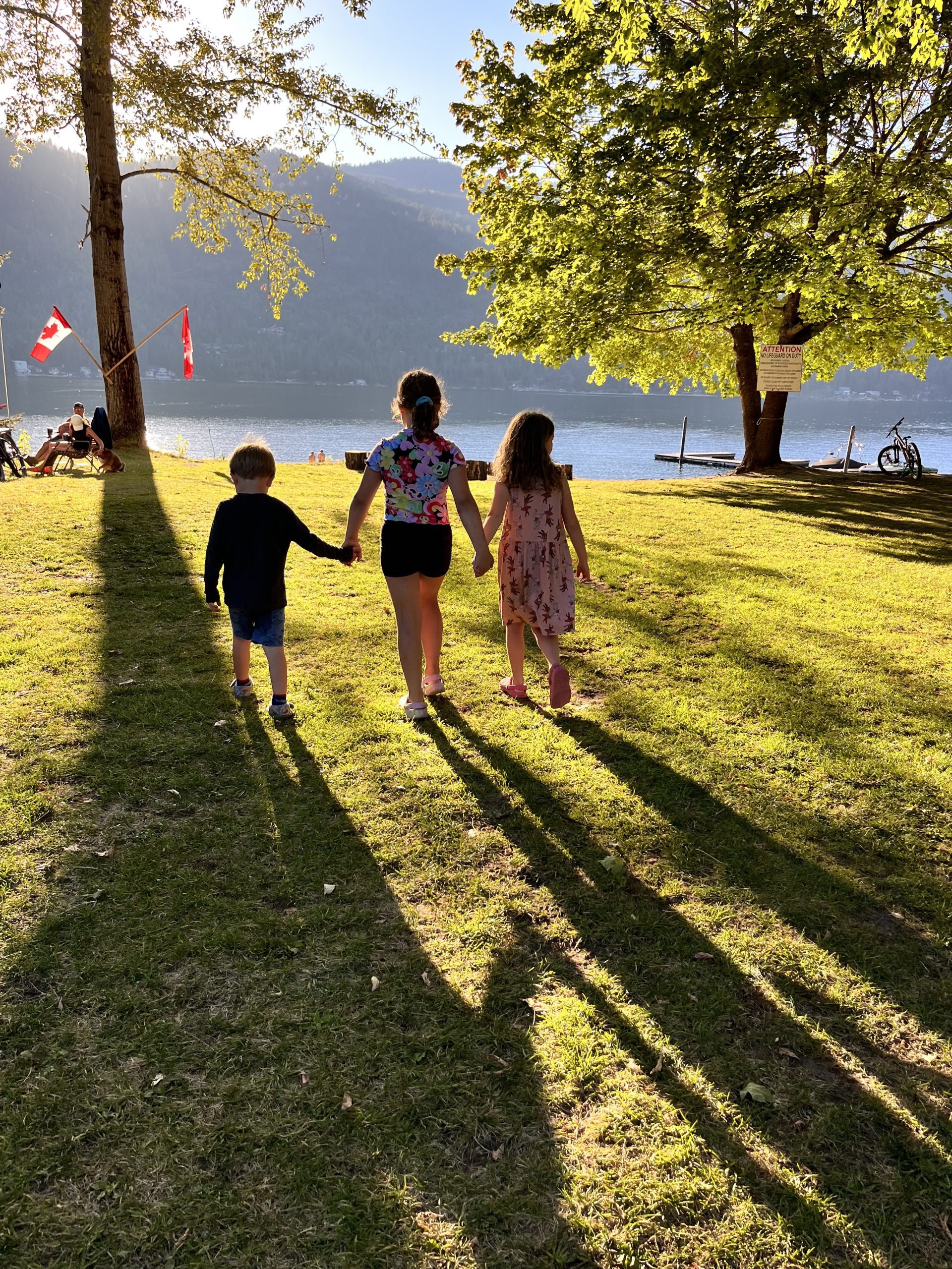 kids at best family campground Christina Lake